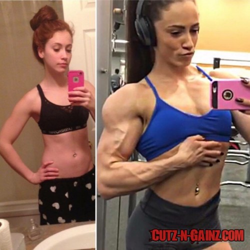 Fitnessmodel Lauren Martin Stow (@laurenforshehulk) zeigt ihre sexy Transformation von skinny zu muskulös!